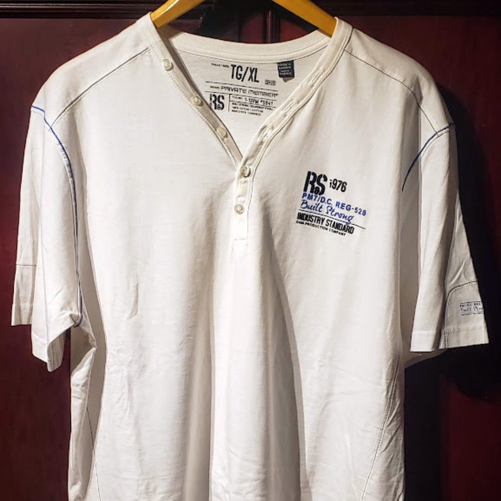 Private Member Graphic Henley T-Shirt  - XL